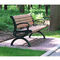 Plástico de acero del salón del almacenamiento del banco WPC de tabla de la silla del jardín del parque público del hierro de madera largo moderno al aire libre del palo fierro
