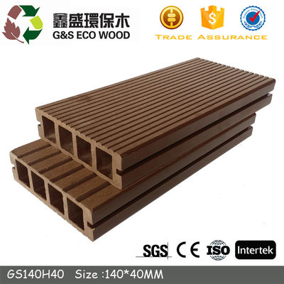 3D Decking compuesto de madera de Eco de la adaptabilidad fuerte de la temperatura del Decking del hueco del modelo WPC