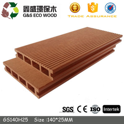 Decking compuesto plástico de la resistencia WPC del Decking de la piscina de madera anti hueco ULTRAVIOLETA del resbalón