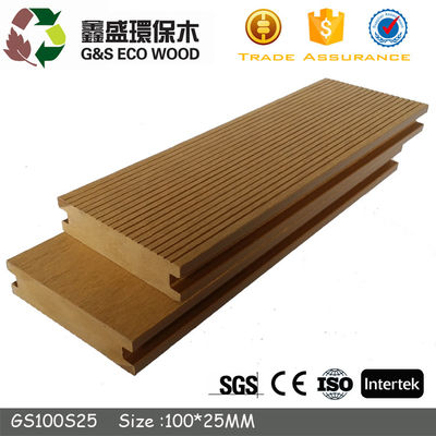 El suelo compuesto plástico de madera reciclable teja Decking compuesto sólido de 140 x de 25m m